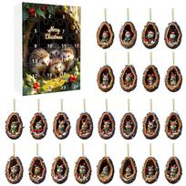 Christmas Countdown Advent Calendar With Acrylic Tree Hole Animal Decorations For Holiday Parties And Giftgiving Style A