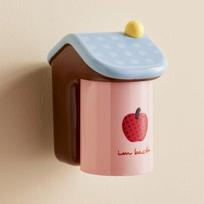 House Shape Design Toothbrush Cup Holder Magnetic Mounting Bathroom Accessories  Bathroom 1PC Apples