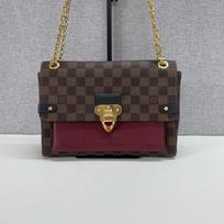 [Pre-Owned] Vavin Checkerboard Chain Shoulder Strap Canvas Leather Bag - Excellent #G0VMKO ONE SIZE