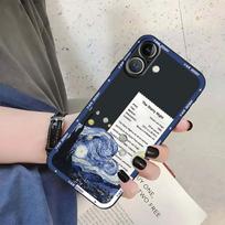 Case for iPhone 15 16 14 Plus XS Max 13 12 11 17 Pro Max 17Air XR 7 8 Black Soft Phone Cover Van Gogh iPhone17