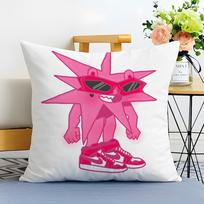 O-Omar Courtz Cushion Cover Washable Linen Pillowcase Soft For Sofa Bed Cozy Home Room Decor Peach skin 18*18(CM)-1Pcs