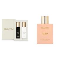 Bella Vita Prabangus CEO Vyras & Baltasis Oud Unisex Rinkinys su Tonka Agarmedžiu & Apelsinų Mediena 2 vnt. po 20 ml Kiekvienas GLAM Moteris Eau De Parfum