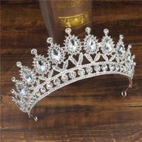 Karalienės Karaliaus Tiaros ir Karūnos Nuotakos Moterų Rožinio Aukso Spalvos Krištolinis Galvos Papuošalas Diadema Nuotaka Vestuvių Plaukų Papuošalai Aksesuarai Width: 14cm