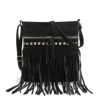 Autumn Winter New Women's Messenger Bags European American Retro Willow Nails Fashion Fringed Crossbody Bag High Quality Velvet Versatile Shoulder Bag juoda