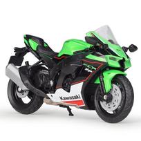 WELLY 1/12 mastelio 2021 m. Kawasaki Ninja ZX-10R lydinio motociklo modelis, simuliacinis lieto metalo mastelio motociklo modelis, vaikiškas žaislas, dovanos žalia