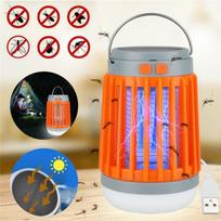Saulės USB Mosquito Killer Light elektroninis musių vabzdžių gaudyklė, nešiojamas vabzdžių repelentas oranžinė