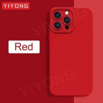 Minkštas skysto silikono dėklas iPhone16 Pro Max, skirtas iPhone 16 15 14 11 12 13 Mini, iPhone15 Plus, SE3 SE 2022 dėklas For iPhone 16 Pro raudona