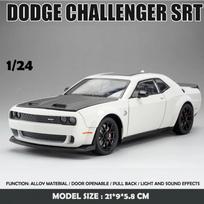 1/24 Scale Dodge Challenger Hellcat SRT Alloy Scale Car Model Diecast Metal Miniature Car Sound and Light Collection Children Toy Vehicle balta