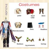 Genshin Impact Cos Suit Kavi Cos Xumi Al Hessen Cosplay Žaidimas Animacija Anime Drabužiai Kostiumas Vyras M raudona