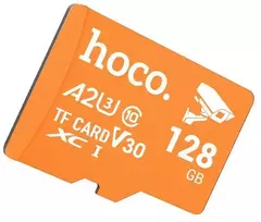 Atminties kortelė Micro SD 128GB class 10 UH-1 U3 V30 A2 Hoco oranžinis