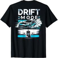 Drift Mode On Drifting Cars Men Auto Racing Mechanic Drift T-Shirt S juoda