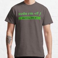Linux Sudo rm -rf  funny T-Shirt kali linux dragon 100% cotton printed t shirt plus size clothing programmer coder java S