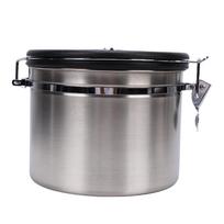Coffee Canister 2.5L Airtight Stainless Steel Kitchen Food Storage Container with Lid Date Tracker Scoop for Grounds L sidabras
