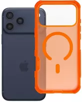 „iPhone 17 Pro Max / 18 Pro Max“ dėklas (žemas kameros kraštas), „Forcell F-Protect BumperX Premium“, suderinamas su „MagSafe“, oranžinis