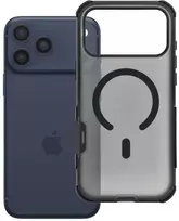 „iPhone 17 Pro Max“ / „18 Pro Max“ dėklas (žemas kameros kraštas), „Forcell F-Protect BumperX Premium“, suderinamas su „MagSafe“ (juodas)