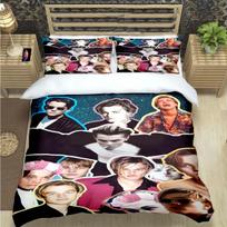 Žinomo aktoriaus L-Leonardo DiCaprio spausdinti patalynės komplektai Lovos reikmenų rinkinys Antklodės užvalkalas Patalynės komplektas Prabangi dovana EU Twin 135x200cm