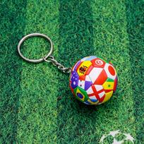 Futbolo raktų pakabukas, suvenyrinis krepšys, 3D sferinis pakabukas, dovana/dovana gerbėjui One Size balta