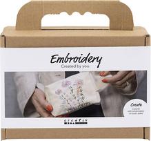 Diy Kit - Mini Craft Kit Embroidery - Make-up bag - cream (977859)
