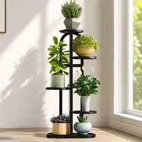 Metalinis augalų stovas 6 vazonams, 90 cm