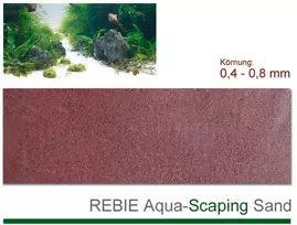 Rebie AQUA-SCAPING smėlis raudonas 0,4-0,8 mm 5kg