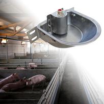 Automatic Sheep Drinker, , Waterer, Water Dispenser for, Feeding Piglets, Calves And Lawn. with Drain Hole gray