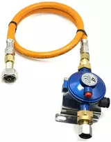 30mbar LPG dujų slėgio reguliatorius su 1,5 m aukšto slėgio žarna W20 RH × 20 mm LH kemperiams ir valtims