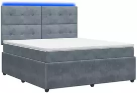 Lova LED lovos čiužinys su LED apšvietimu Tamsiai pilka 160 x 200 cm