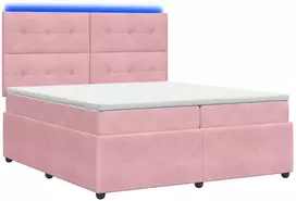 Lova LED lovos čiužinys su LED apšvietimu Rožinė 200 x 200 cm