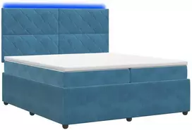 Lova LED lovos čiužinys su LED apšvietimu Mėlyna 200 x 200 cm