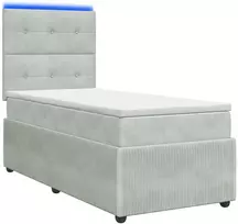 Lova LED lovos čiužinys su LED apšvietimu Šviesiai pilka 90 x 190 cm