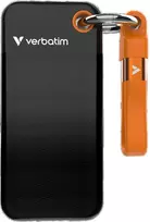 Kietasis diskas Verbatim Pocket SSD 512GB išorinis diskas - Pakabutis raktams su USB-C 3.2 gen.2 laidu juoda-oranžinė 32285