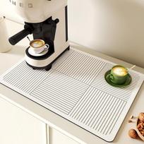 Multi-Purpose Diatom Dish Drying & Heat-Resistant Mat for Kitchen & Bar 30x40cm (2nd Gen Diatom Mud) black