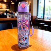 700ML KPop Demon Hunters Gradient Straw Cup Portable for Hiking,Letter A-Z Girl, Portable High-Capacity,Outdoor Use violetinė