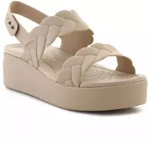 "Crocs Brooklyn Woven Low Wedge W" 209977-212 sandalai
