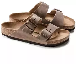 Birkenstock Arizona tabako rudos siauros vyriškos rudos šlepetės (0352203)