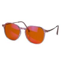 Blue Light Blocking Glasses Orange Lenses Red Glasses for Better Sleep Improve Insomnia Square Tr90 Glasses Women Big Size 140mm
