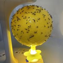 Vidinis šviečiantis vabzdžių gaudyklės kamuolys Netoksiškas musių ir uodų gaudytojas Flower-shaped base yellow