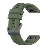 Garmin Fenix 5X Plus 26mm silikoninė sportinė vienspalvė laikrodžio apyrankė For Garmin Fenix 5X Plus tamsiai žalia spalva