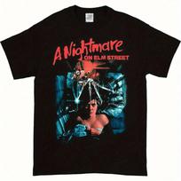 Graphic T-Shirt Nightmare on Elm Freddy Krueger for Adults 100% Terror Movie Shirt with Red and Blue Art Soft Breathable Fabr... S įvairiaspalvis