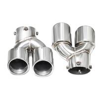 Nerūdijančio plieno anglies pluošto keturi išmetimo antgaliai, skirti BMW M240i, M340i, M440i gray