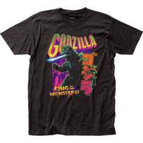 Godzilla Neon Mens T Shirt Classic Monster Movie Tee New Black Unisex T-Shirt L