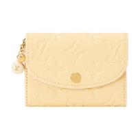 Louis Vuitton Rosalie Monogram Empreinte Leather Wallet Women Wallet Gold Light-Yellow M28986 Gift Set(Basic Set+Box+Shopping Bag)