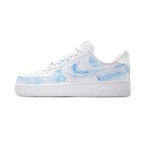 Nike Air Force 1 Europe Rising Tide Slip Resistant Cushioning Low top Skateboard Shoes Unisex White Blue CW2288-111(Team1697-) 45