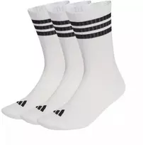 Adidas 3 Dryžuotos Sustiprintos Sportinės Kojinės, 3 poros, baltos ir juodos JZ0532