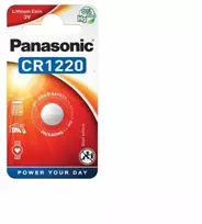 Baterija CR1220 PANASONIC 1 vnt. kaina už pakuotę.