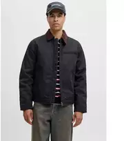 Jack&Jones pilotų striukė JORNORREBRO WORKER JACKET 12282903 JUODA/VELVETINĖ C