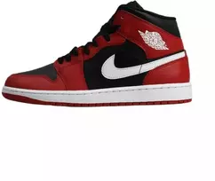 Air Jordan 1 Mid Vyriški krepšinio bateliai Juoda/Raudona/Balta - DQ8426-061