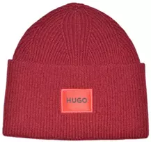 Hugo Boss Raudona vilnonė žieminė kepurė - 50496011-604