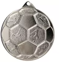 PLIENO MEDALIS FUTBOLUI 50 MM SIDABRINIS MMC8850/S