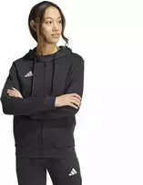 Moteriškas adidas Entrada 26 džemperis su pilnu užtrauktuku, juodas KF5939
